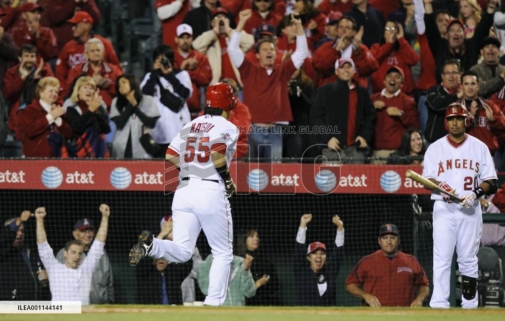 Angels' Matsui 2-for-4 in opening game against Twins