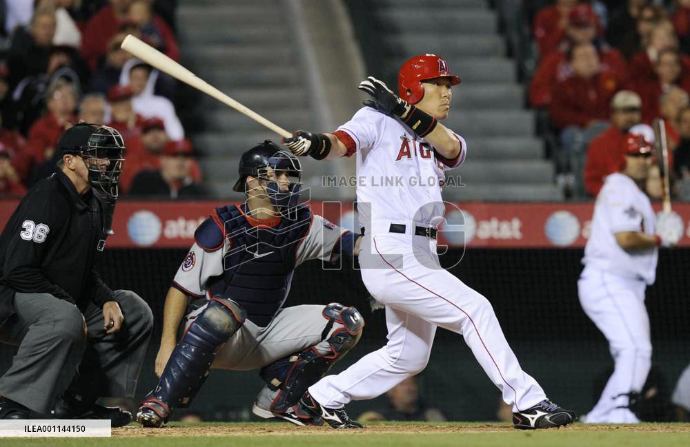 Angels' Matsui 2-for-4 in opening game against Twins