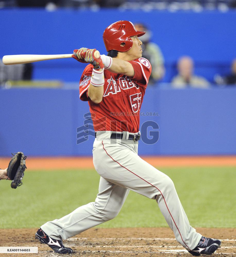 L.A. Angeles Masui 2-for-4 with an RBI against Toronto Blue Jays