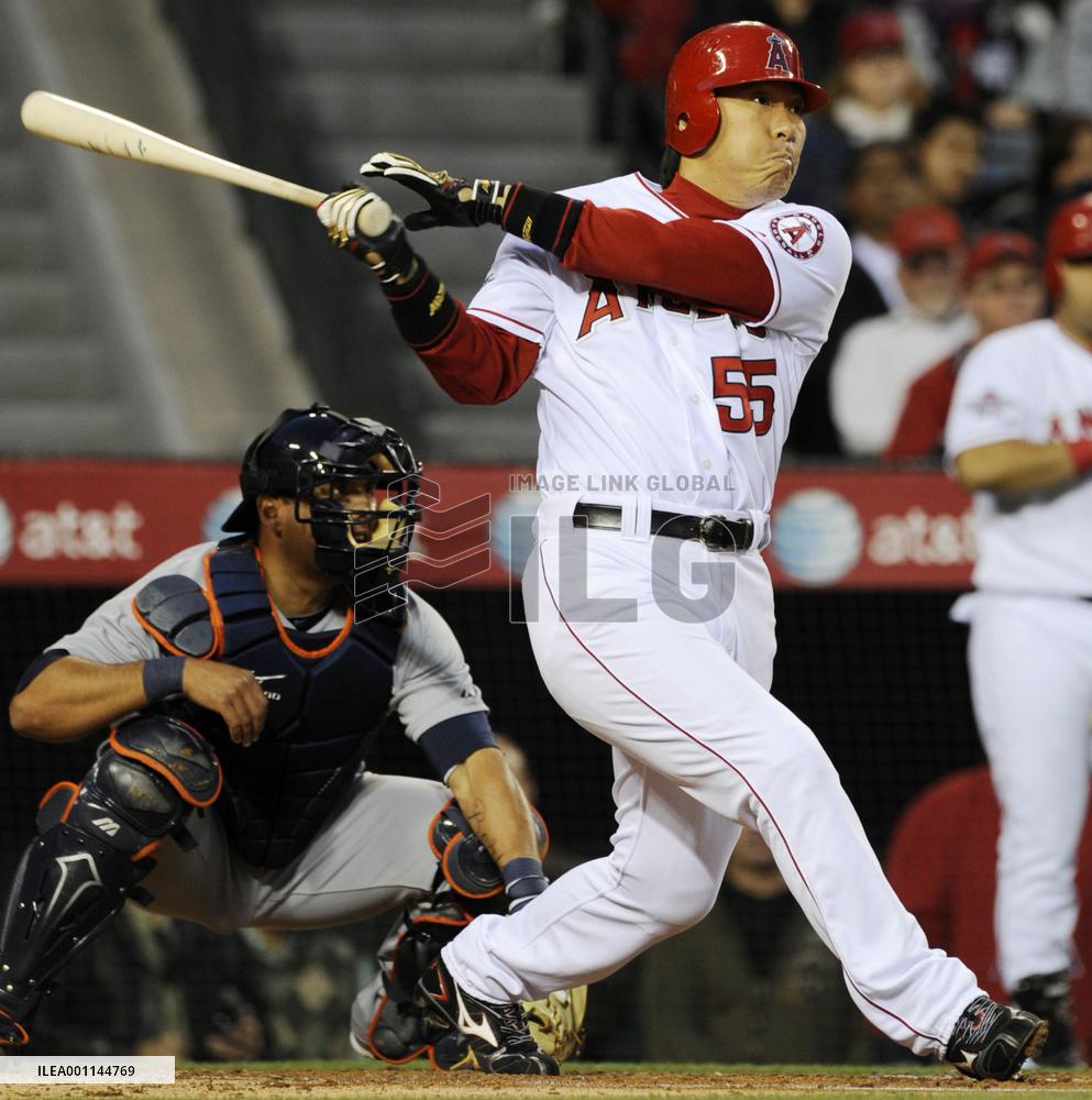 Angels' Matsui hits season's 4th homer against Tigers