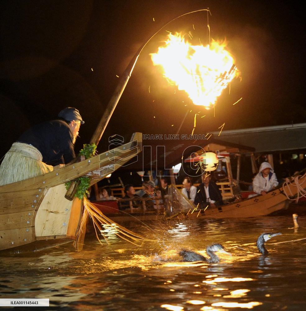 Cormorant fishing begins on Nagara River in Gifu Pref.