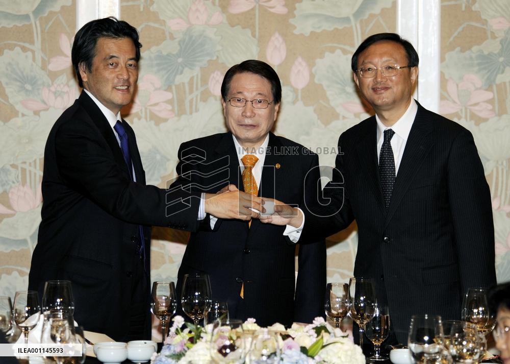 Japan, China, S. Korea discuss handling of S. Korean ship sinking