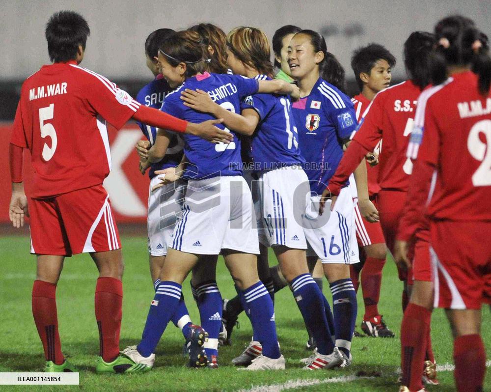 Japan beat Myanmar 8-0 in AFC Women's Asian Cup