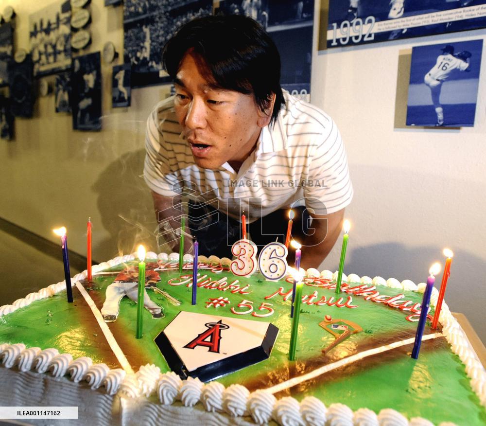L.A. Angels' Matsui turns 36