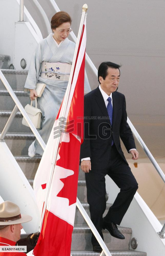 Kan arrives in Canada for G-8, G-20 summits