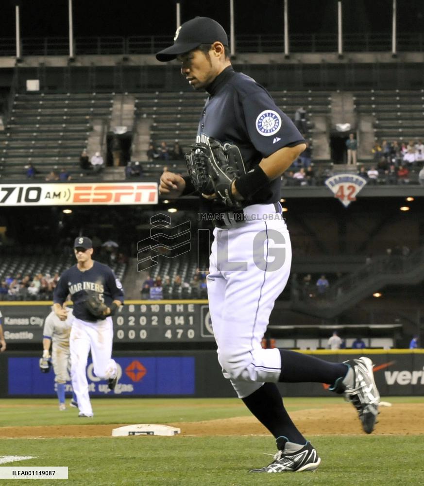 Seattle Mariners' Ichiro 1-for-5 against Kansas City Royals