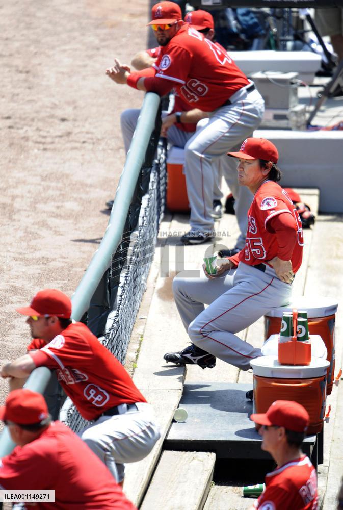 Angels' Matui stays in dugout
