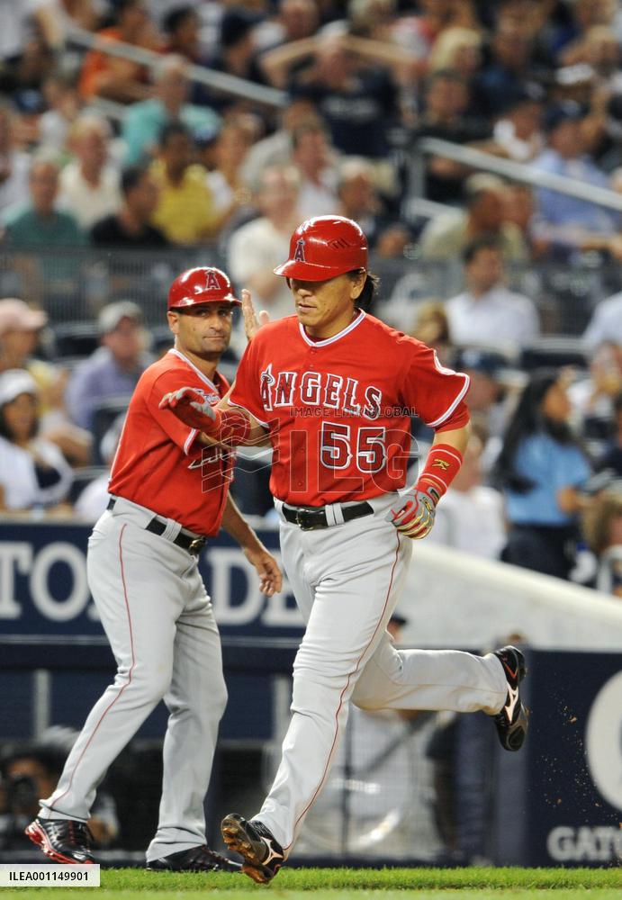 Angels' Matsui homers