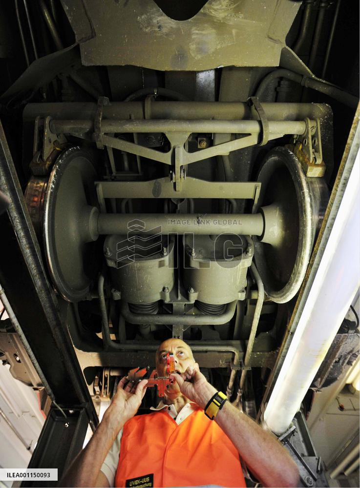 Swiss train shown to media after accident