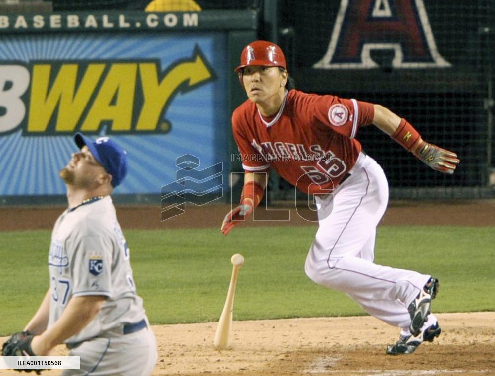 Angels' Matsui hits single vs. Royals