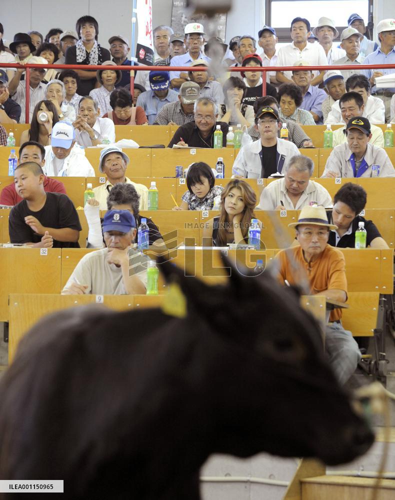 Cow auction resumes in disease-hit Miyazaki