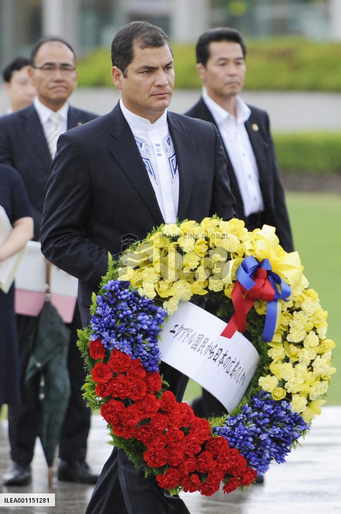 Ecuadorian president in Hiroshima