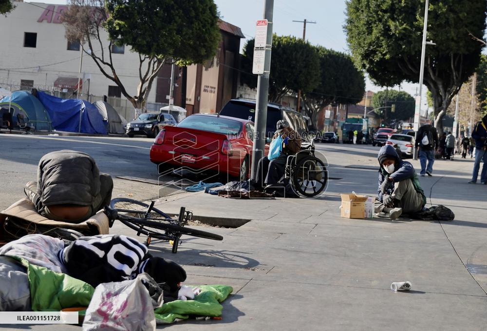 U.S.-LOS ANGELES-HOMELESS PEOPLE