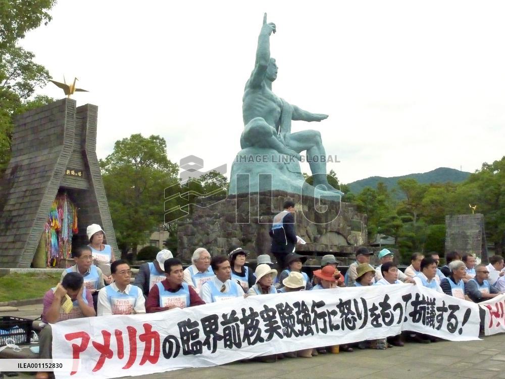 Nagasaki protests U.S. subcritical nuclear test