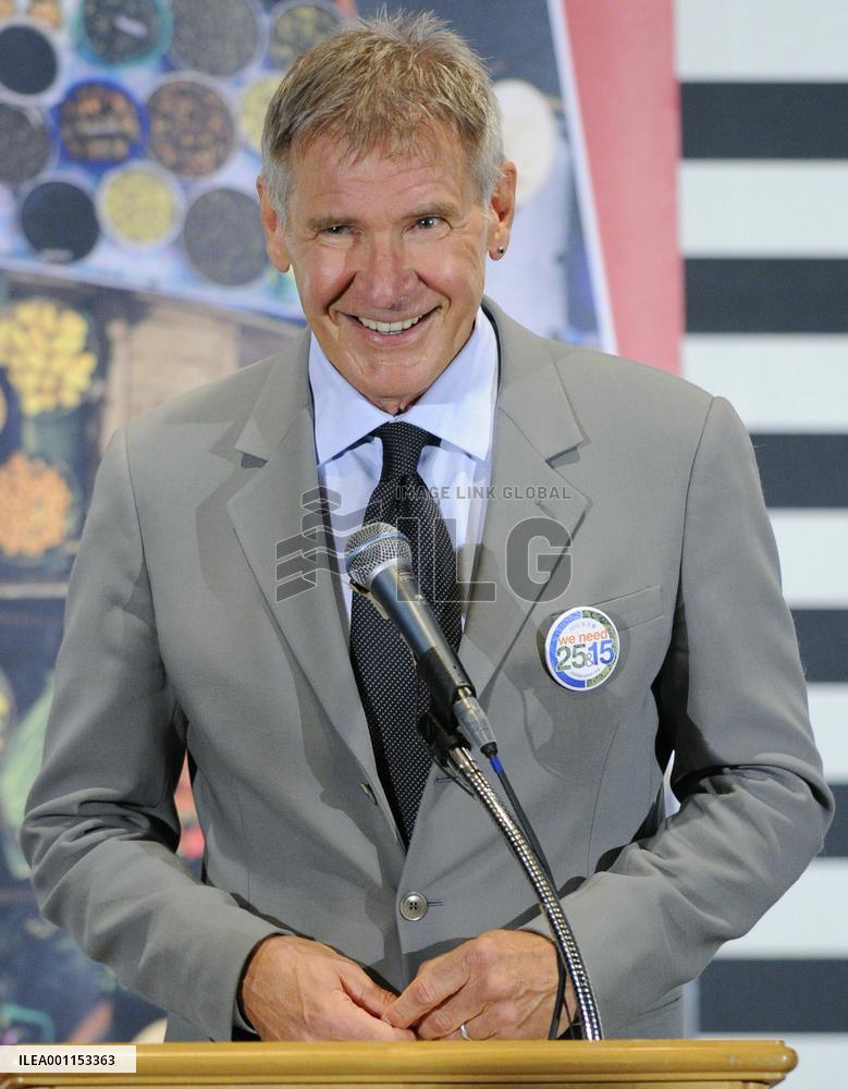 Harrison Ford in Japan to promote biodiversity