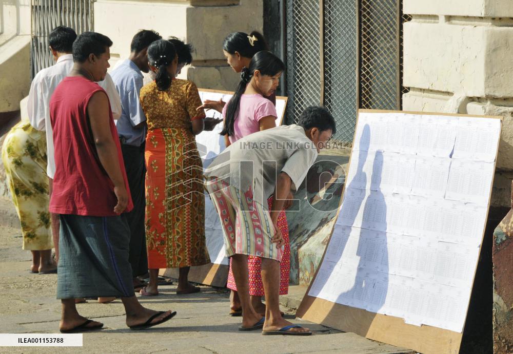 Myanmar holds 1st election in over 2 decades