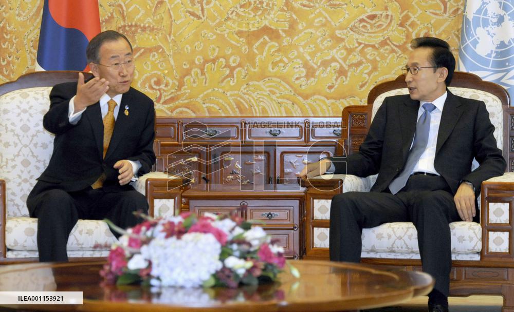 U.N. chief Ban in Seoul