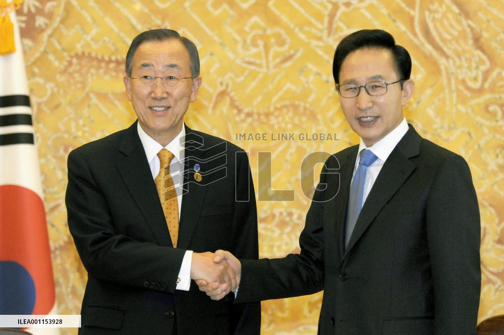 U.N. chief Ban in Seoul