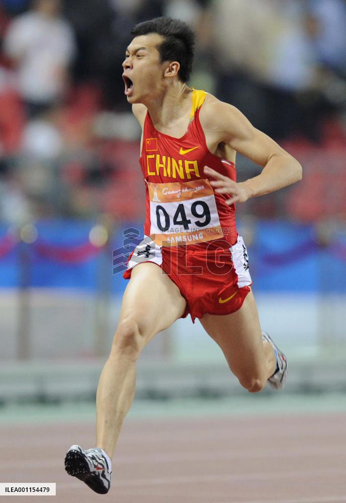 China's Lao wins men's 100 meters at Asian Games