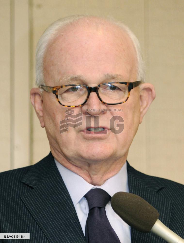 Bosworth speaks to reporters in Tokyo