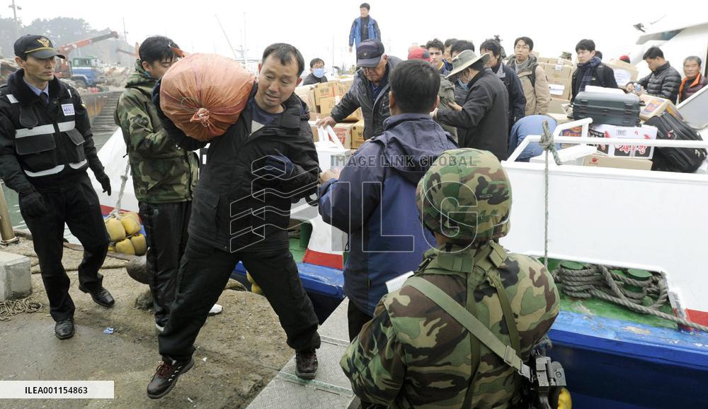 Yeonpyeong islanders return home