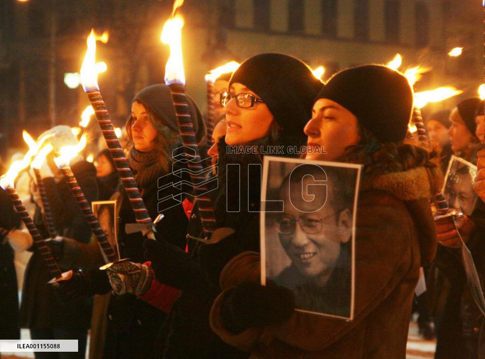Pro-Liu Xiaobo rally