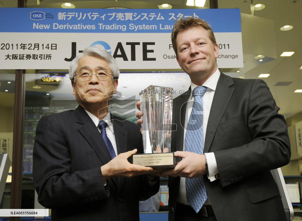 Osaka bourse inaugurates J-Gate derivatives trading system