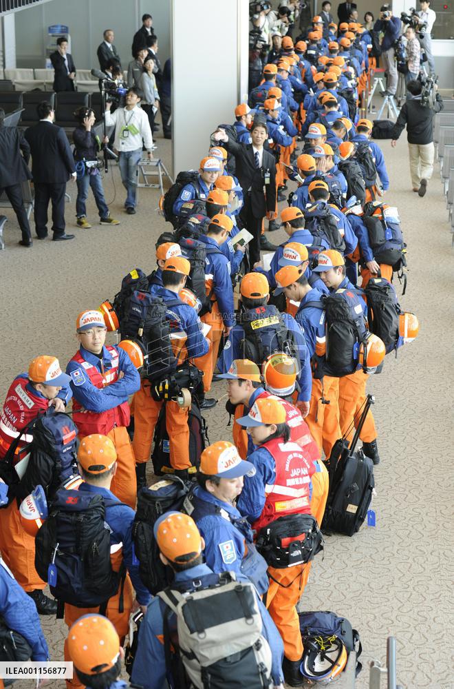 Japan relief team leaves Japan