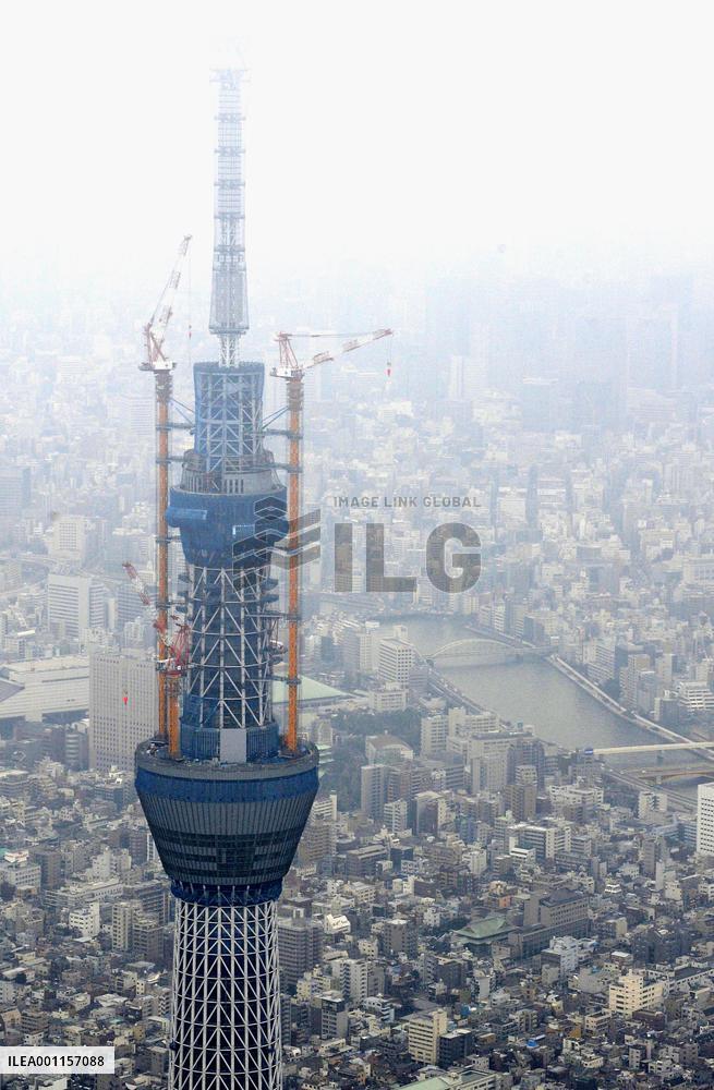 Tokyo Sky Tree tops 600 meters