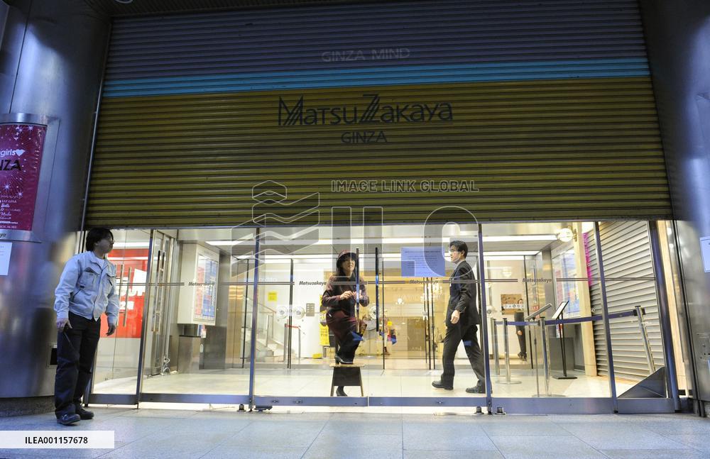 Tokyo shops close early on blackout warning
