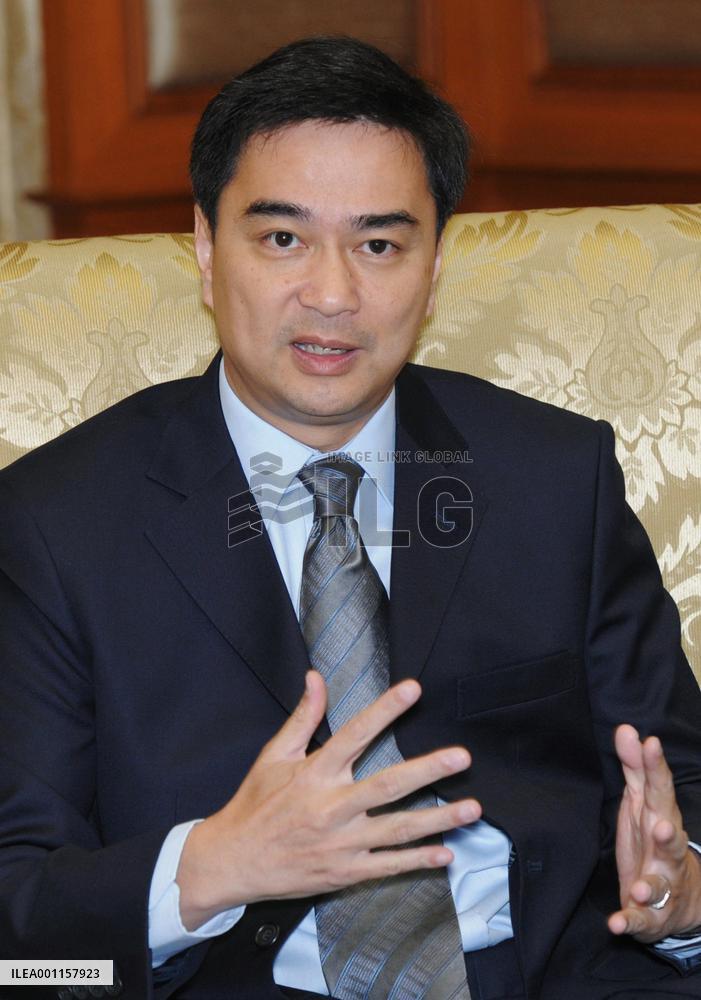Thai PM Abhisit in interview
