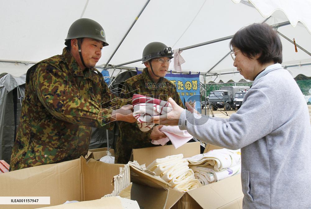 Reservists on duty in disaster