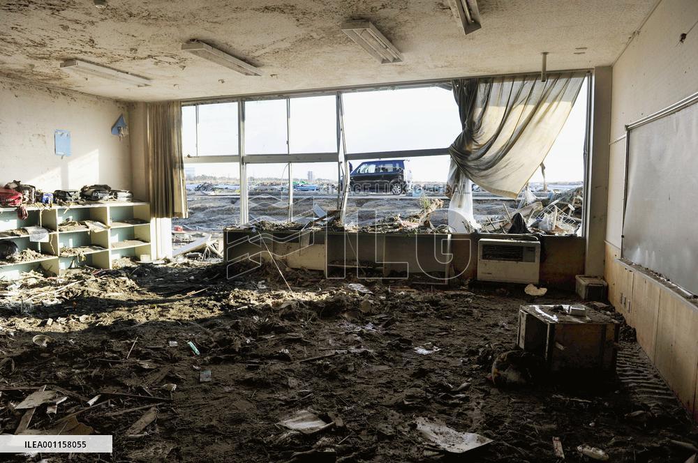 Tsunami-ravaged school in Sendai