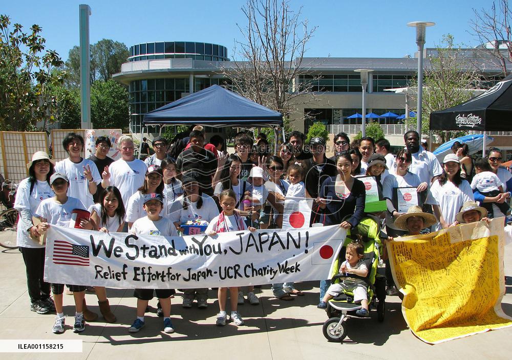 Quake charity drive in Riverside, California