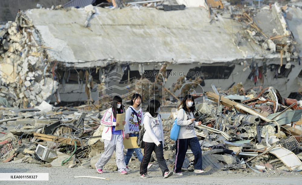 New high school students in quake-hit Onagawa