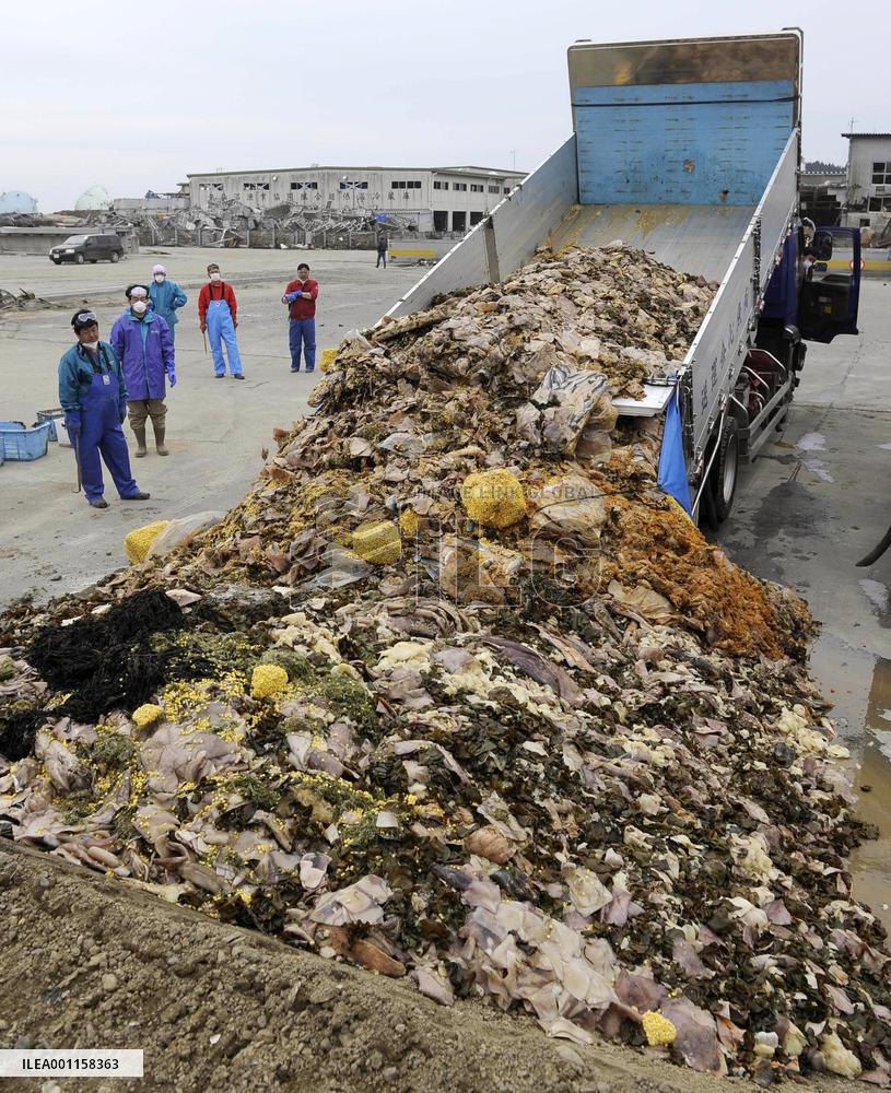 Dumping spoiled seafood