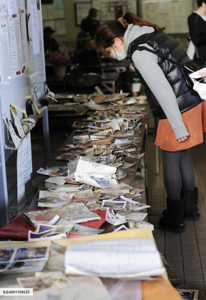 Photos recovered from debris in Sendai
