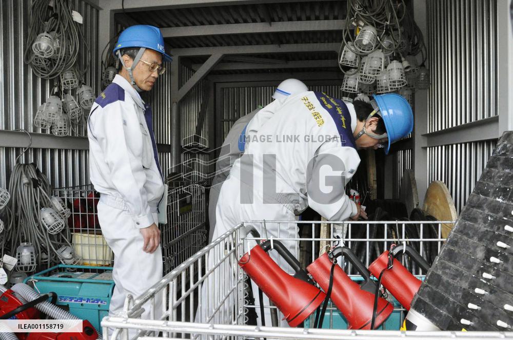 Inspection at Sendai nuclear power plant