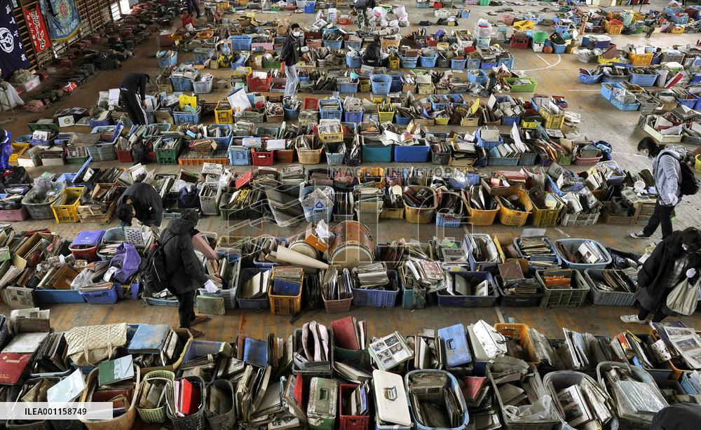 Items retrieved from debris on display