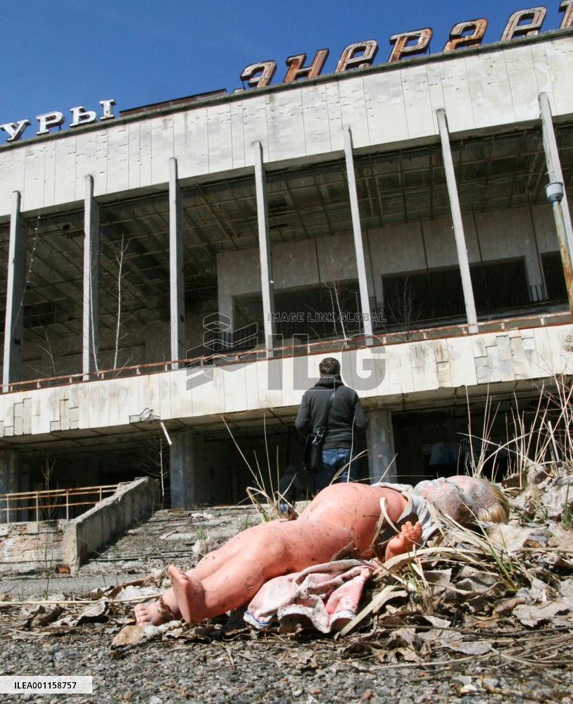Deserted town near Chernobyl plant