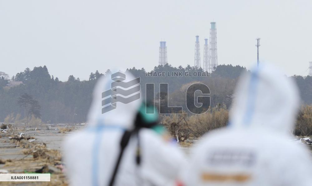 View of Fukushima Daiichi plant from Namie