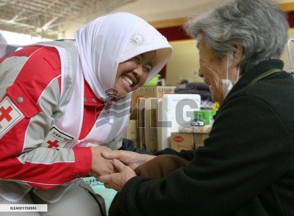 Indonesian nurse starts work in Japan tsunami-hit area