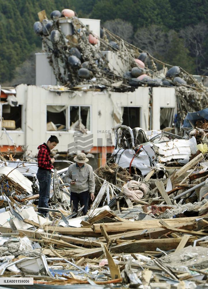Debris in disaster area