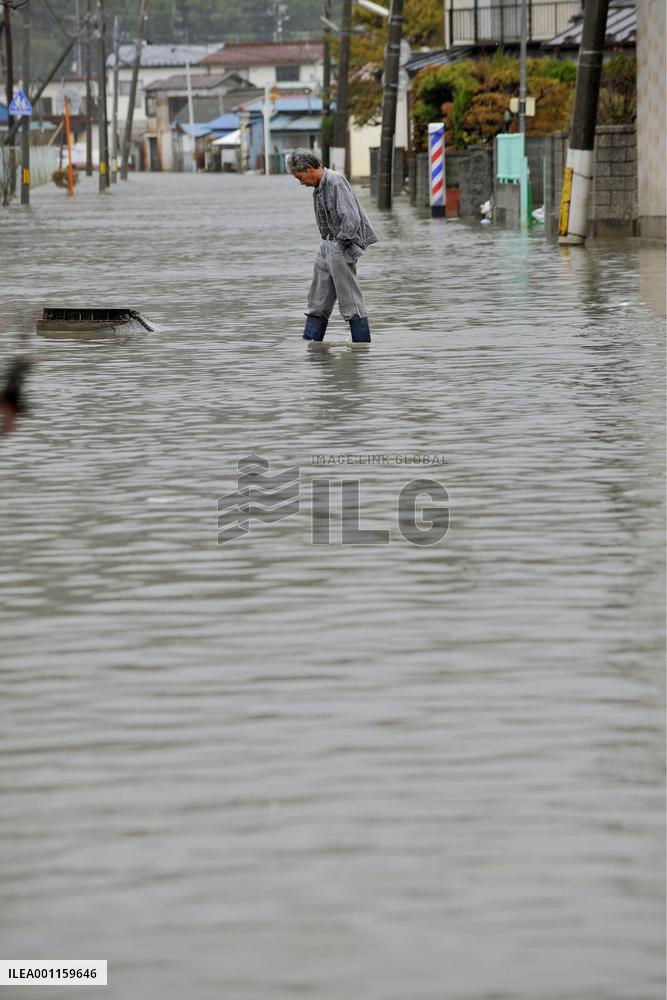 Heavy rain in northeastern Japan