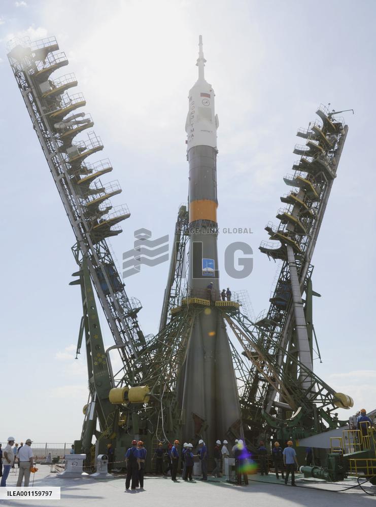 Soyuz at launch pad