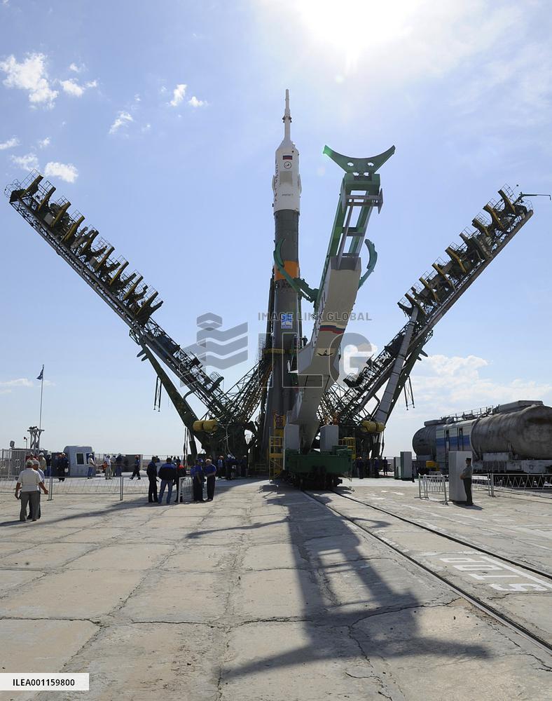 Soyuz at launch pad