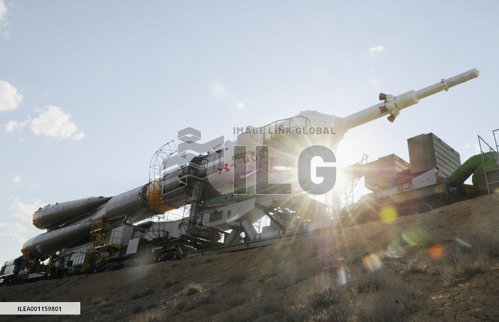 Soyuz at launch pad