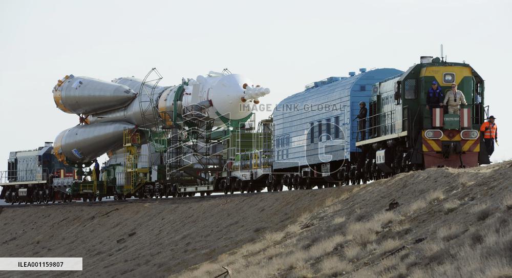 Soyuz at launch pad