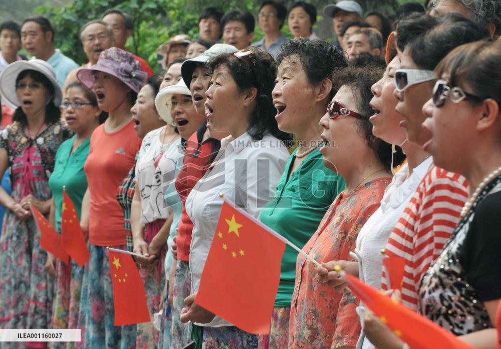 Singing of Chinese revolutionary songs