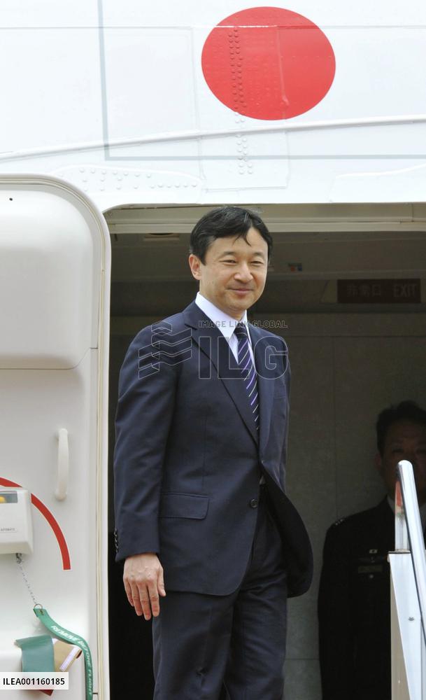 Japan Crown prince leaves for Germany